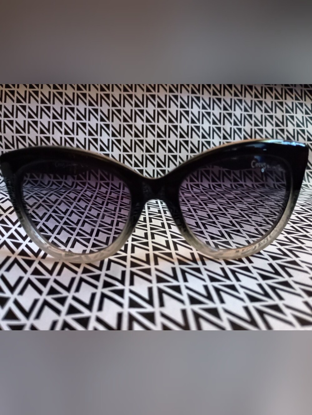 Circus by Sam Edelman CATEYE SUNGLASSES/Black-Grey&Sparkle Womens OS